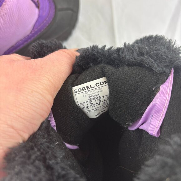 Sorel Girls Toddler 11 Purple Snow Commander Insulated Winter Snow Boots - Picture 2 of 11